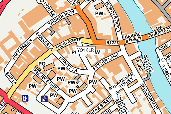 YO1 6LR map - OS OpenMap – Local (Ordnance Survey)