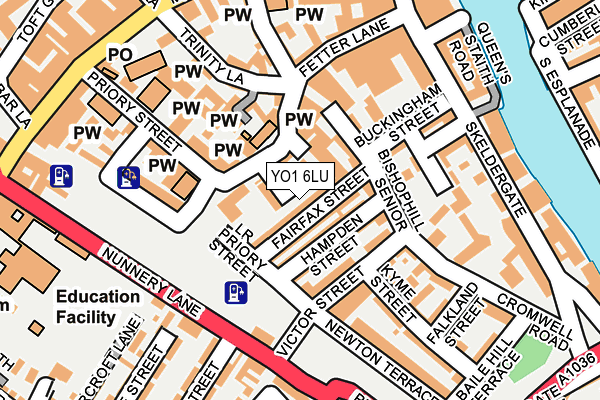 YO1 6LU map - OS OpenMap – Local (Ordnance Survey)