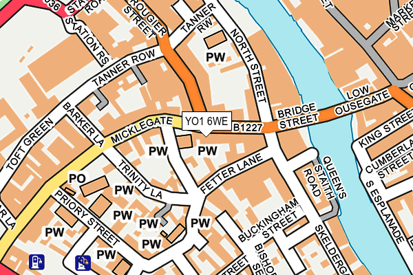 YO1 6WE map - OS OpenMap – Local (Ordnance Survey)