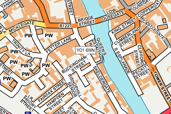 YO1 6WN map - OS OpenMap – Local (Ordnance Survey)