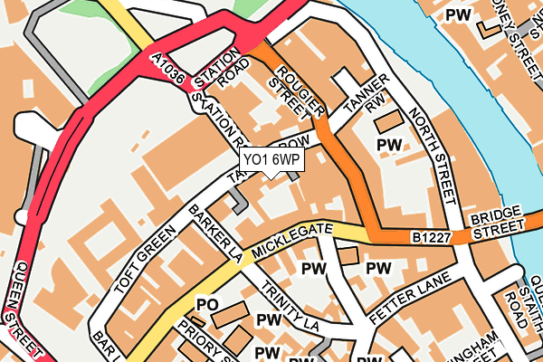 YO1 6WP map - OS OpenMap – Local (Ordnance Survey)