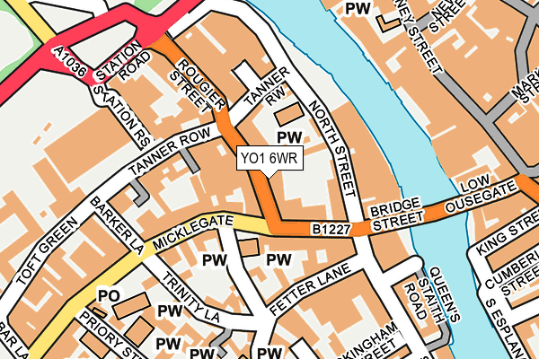 YO1 6WR map - OS OpenMap – Local (Ordnance Survey)