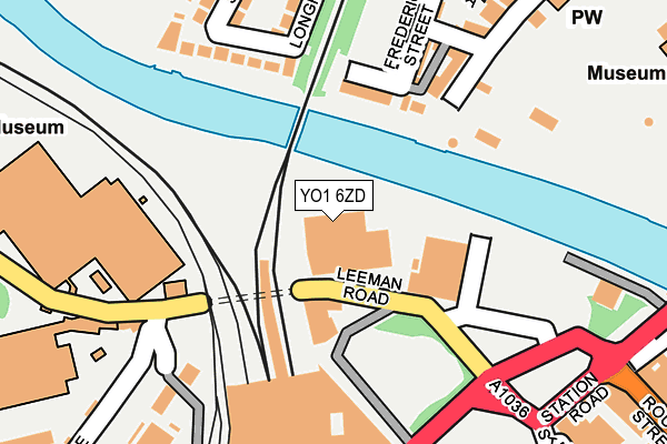 YO1 6ZD map - OS OpenMap – Local (Ordnance Survey)