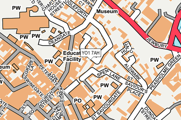 YO1 7AH map - OS OpenMap – Local (Ordnance Survey)