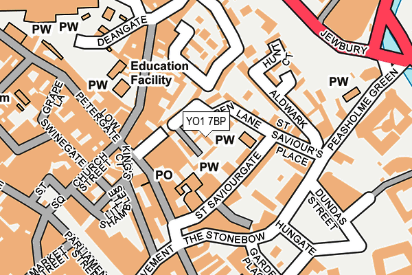YO1 7BP map - OS OpenMap – Local (Ordnance Survey)