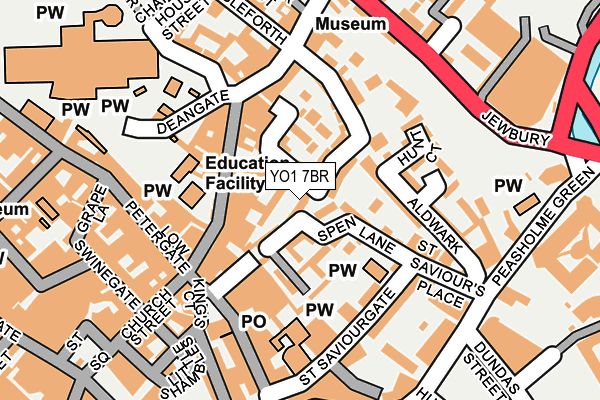 YO1 7BR map - OS OpenMap – Local (Ordnance Survey)
