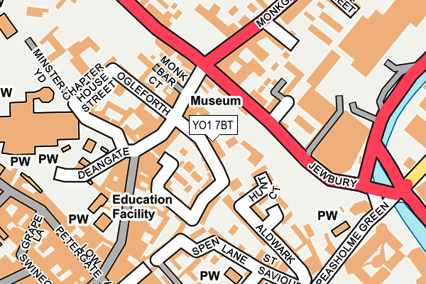 YO1 7BT map - OS OpenMap – Local (Ordnance Survey)