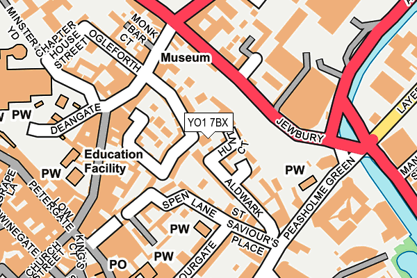 YO1 7BX map - OS OpenMap – Local (Ordnance Survey)