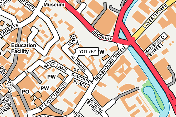YO1 7BY map - OS OpenMap – Local (Ordnance Survey)