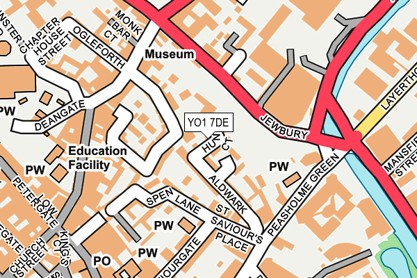 YO1 7DE map - OS OpenMap – Local (Ordnance Survey)