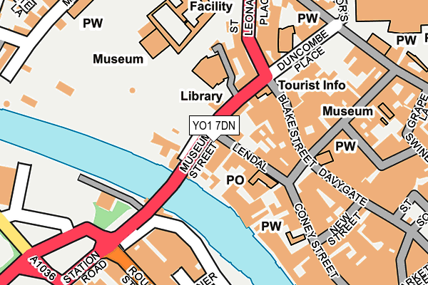 YO1 7DN map - OS OpenMap – Local (Ordnance Survey)