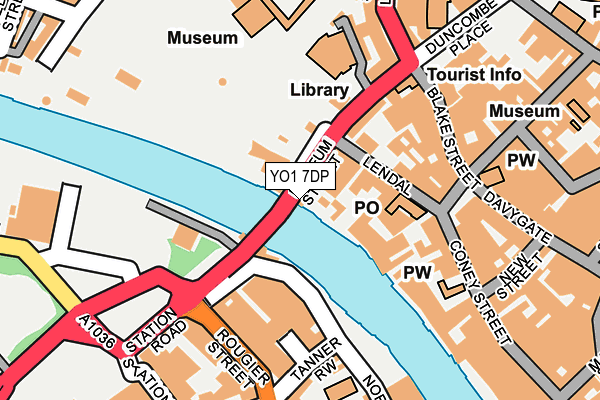 YO1 7DP map - OS OpenMap – Local (Ordnance Survey)