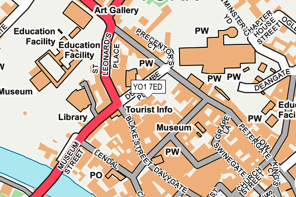 YO1 7ED map - OS OpenMap – Local (Ordnance Survey)