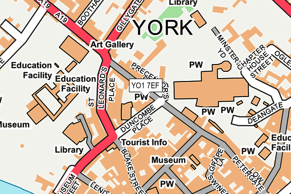 YO1 7EF map - OS OpenMap – Local (Ordnance Survey)