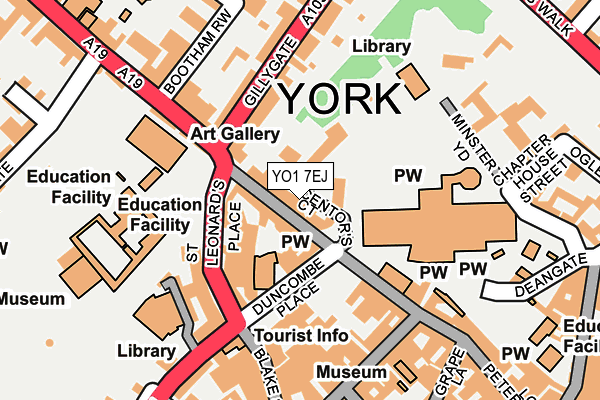 YO1 7EJ map - OS OpenMap – Local (Ordnance Survey)