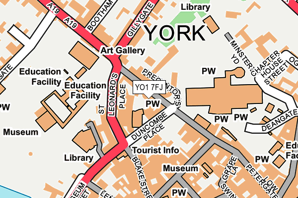 YO1 7FJ map - OS OpenMap – Local (Ordnance Survey)