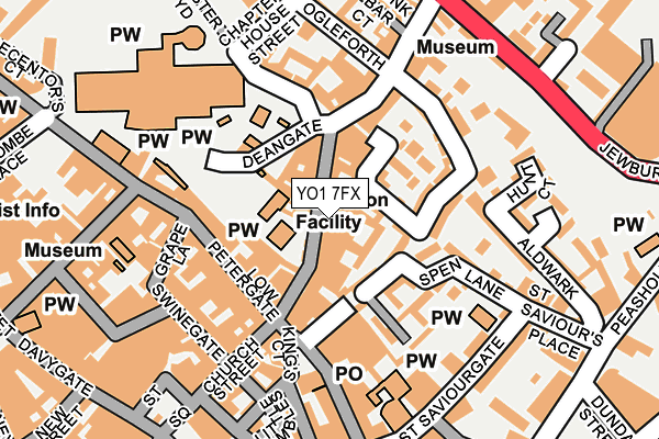 YO1 7FX map - OS OpenMap – Local (Ordnance Survey)