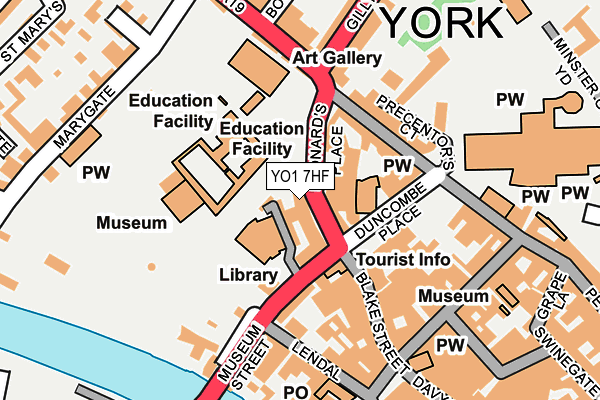 YO1 7HF map - OS OpenMap – Local (Ordnance Survey)