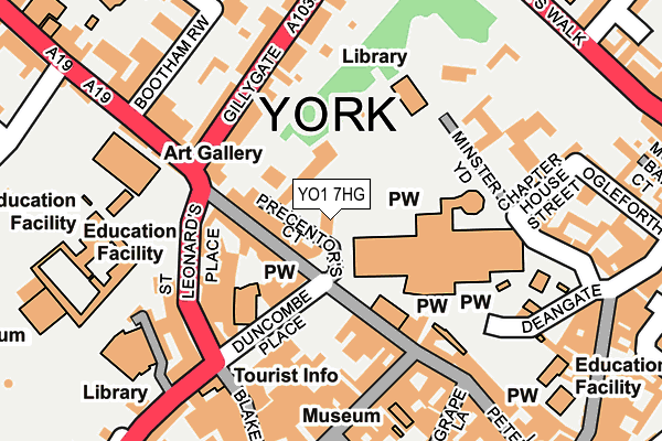 YO1 7HG map - OS OpenMap – Local (Ordnance Survey)