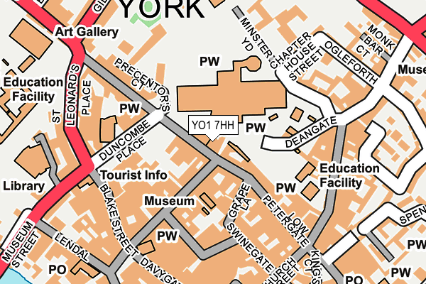 YO1 7HH map - OS OpenMap – Local (Ordnance Survey)