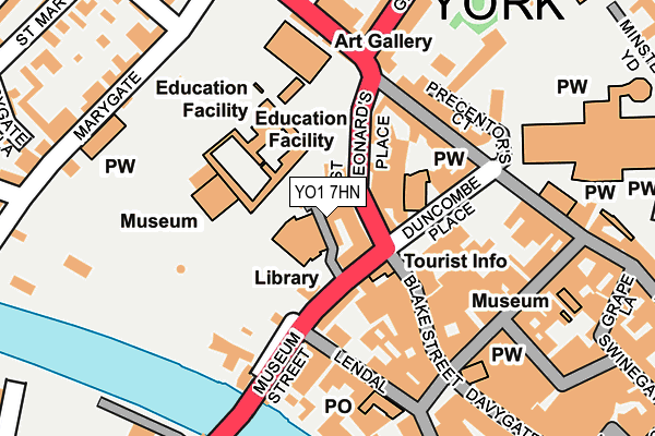 YO1 7HN map - OS OpenMap – Local (Ordnance Survey)