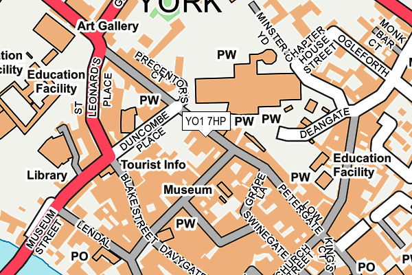 YO1 7HP map - OS OpenMap – Local (Ordnance Survey)