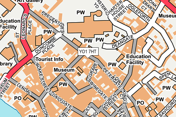 YO1 7HT map - OS OpenMap – Local (Ordnance Survey)