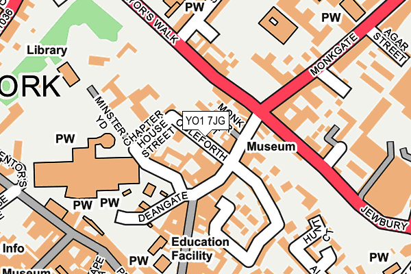 YO1 7JG map - OS OpenMap – Local (Ordnance Survey)