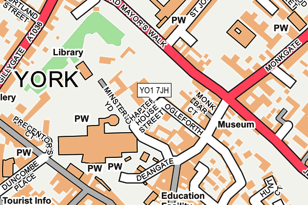 YO1 7JH map - OS OpenMap – Local (Ordnance Survey)