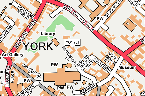 YO1 7JJ map - OS OpenMap – Local (Ordnance Survey)