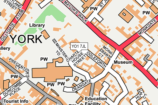 YO1 7JL map - OS OpenMap – Local (Ordnance Survey)