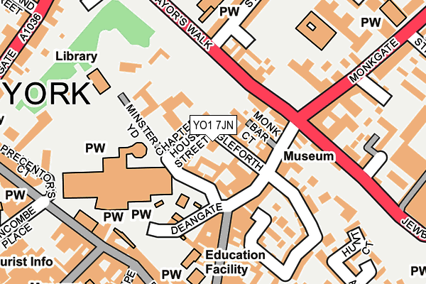 YO1 7JN map - OS OpenMap – Local (Ordnance Survey)