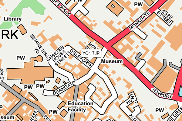 YO1 7JP map - OS OpenMap – Local (Ordnance Survey)