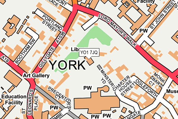 YO1 7JQ map - OS OpenMap – Local (Ordnance Survey)