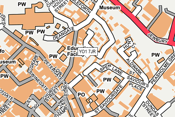 YO1 7JR map - OS OpenMap – Local (Ordnance Survey)