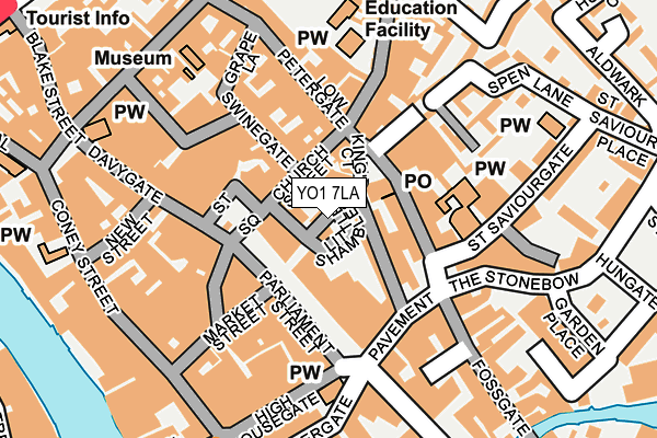 YO1 7LA map - OS OpenMap – Local (Ordnance Survey)