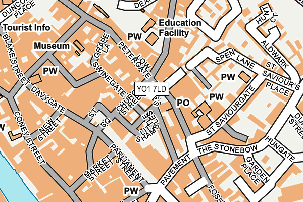 YO1 7LD map - OS OpenMap – Local (Ordnance Survey)