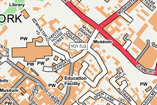 YO1 7LG map - OS OpenMap – Local (Ordnance Survey)