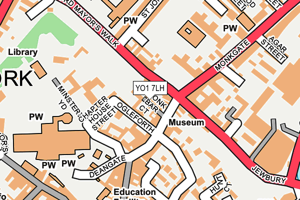 YO1 7LH map - OS OpenMap – Local (Ordnance Survey)