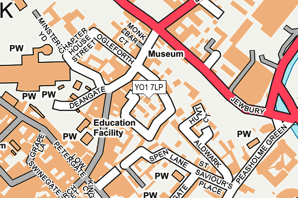 YO1 7LP map - OS OpenMap – Local (Ordnance Survey)