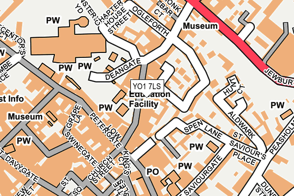 YO1 7LS map - OS OpenMap – Local (Ordnance Survey)