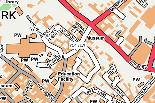 YO1 7LW map - OS OpenMap – Local (Ordnance Survey)