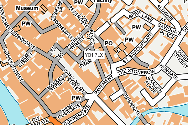 YO1 7LX map - OS OpenMap – Local (Ordnance Survey)