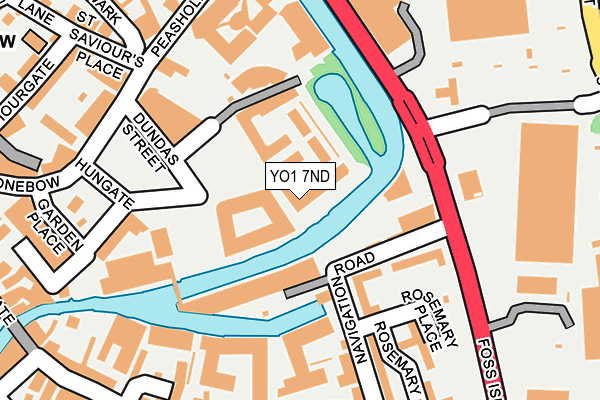 YO1 7ND map - OS OpenMap – Local (Ordnance Survey)