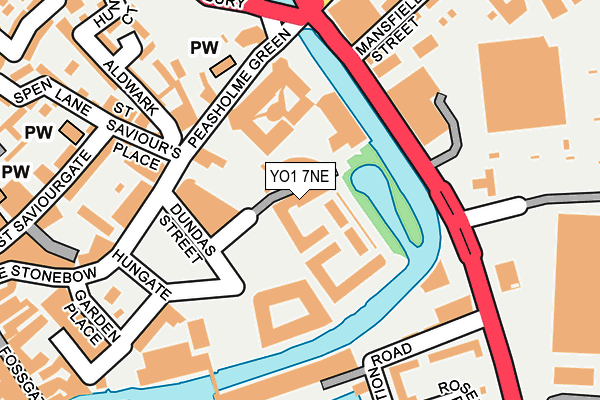 YO1 7NE map - OS OpenMap – Local (Ordnance Survey)