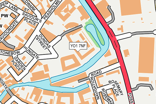 YO1 7NF map - OS OpenMap – Local (Ordnance Survey)