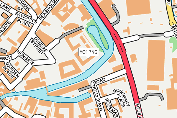 YO1 7NG map - OS OpenMap – Local (Ordnance Survey)