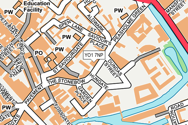 YO1 7NP map - OS OpenMap – Local (Ordnance Survey)