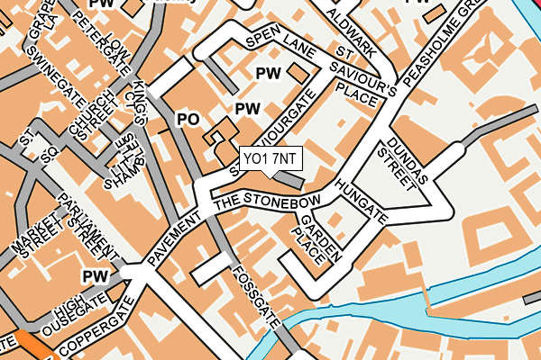 YO1 7NT map - OS OpenMap – Local (Ordnance Survey)