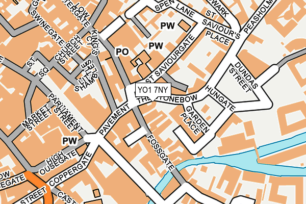 YO1 7NY map - OS OpenMap – Local (Ordnance Survey)